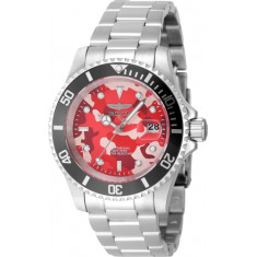 Invicta Men's 48568 Pro Diver Quartz 3 Hand Camouflage, Pink