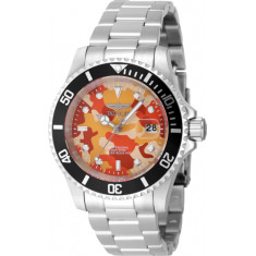 Invicta Men's 48569 Pro Diver Quartz 3 Hand Camouflage, Orange