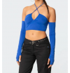 Top Feminino - Edikted Women's Blue Crop-top- Tamanho P