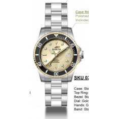 Invicta Men's 49317 Pro Diver Automatic 3 Hand Champagne Dial Watch
