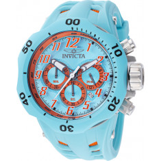 Invicta Men's 48238 Venom  Quartz Chronograph Light Blue, Orange Dial Watch