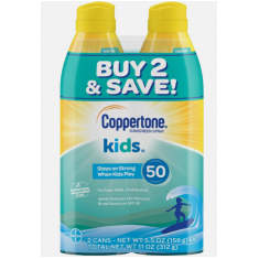 Protetor Solar Infantil  - Coppertone Kids Sunscreen Spray SPF 50, Twin Pack 11 OZ