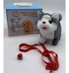 Kids Walking Barking Pet Husky Puppy Dog