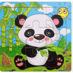 Kit - Montessori Toys for 1-3 Year + Puzzle Panda + Set of 12 Animals Wooden magnet