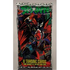 1995 SPAWN TRADING CARDS "1 PACK OF 8" BY WILDSTORM - TALL CARDS