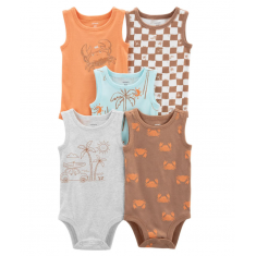 Kit Body 5 peças - Regata - Carter's - Tam: 18m - Style 1O862010