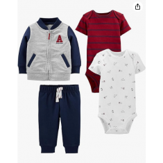 Kit 4 peças -  Carters Simple Joys (Tam: 12 meses) Style B07MXVVVJT