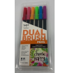 Tombow Dual Brush Pen Art Markers, "Choose Happy", Bright Palette, 6-Pack