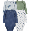 Kit Body 4 peças - Manga Longa - Carter's - Tam: 6 Meses Style 1P878810