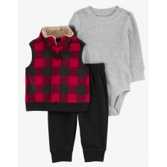 Conjunto Fleece 3 peças - Carter's (Tam: 9meses) Style 1R540110
