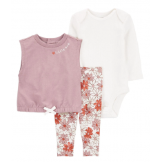 Conjunto Fleece 3 peças - Carter's (Tam: 3meses) Style 1P530910