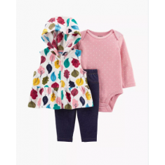 Conjunto Fleece 3 peças - Carter's (Tam: 24meses) Style 1M219710