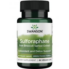Swanson Sulforaphane from Broccoli Sprout Extract 400 mcg - 60 Caps - Exp 04/26