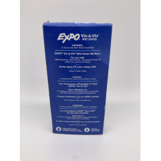 Expo Vis-a-Vis 12pk Wet Erase Markers Black