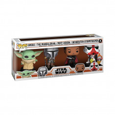 Funko POP! Star Wars The Mandalorian 4 Pack Glows In The Dark Grogu Stormtrooper