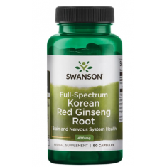 Swanson Full-Spectrum Korean Red Ginseng Root 400 Milligrams - 90 Caps - Exp 02/27