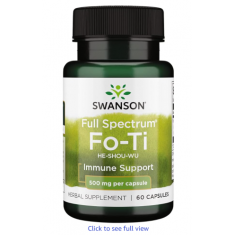 Swanson Fo-Ti 500 Milligrams - 60 Caps - Exp 05/27