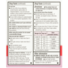 Equate - Children's Pain & Fever Acetaminophen - Sabor Bubblegum - 24 Tabs - Exp 11/27