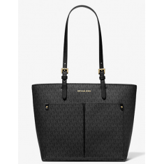 Michael Kors - Jet Set Medium Logo Pocket Tote Bag - Black