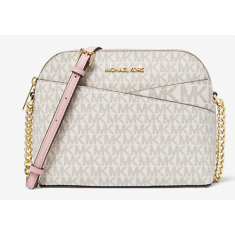 Michael Kors -Jet Set Travel Medium Logo Dome Crossbody Bag - Powder Blush