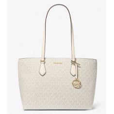 Michael Kors - Sheila Large Signature Logo Tote Bag - White