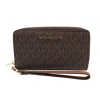 Michael Kors - Jet Set Signature Logo Smartphone Wristlet - Brown
