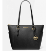 Michael Kors - Charlotte Large Saffiano Leather Top-Zip Tote Bag - Black Noir