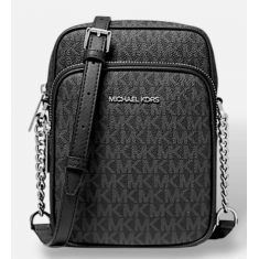 Michael Kors - Jet Set Travel Medium Logo Crossbody Bag - Black