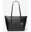 Michael Kors - Charlotte Large Saffiano Leather Top-Zip Tote Bag - Black Noir