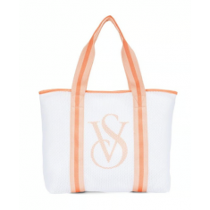 Bolsa Victoria’s Secret - Peach & White Travel Beach Bag Ladies