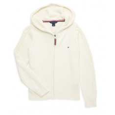 Tommy Hilfiger - Girls Braided Knit Hoodie - Size Small