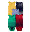 Carters - Kit 5 Body Sem Manga Infantil