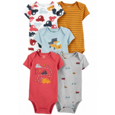 Carters - Kit 5 Body Sem Manga Infantil Figuras