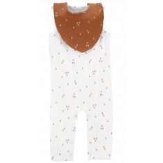 Carters - Body sem Manga com babador - Tamanho 3 Meses