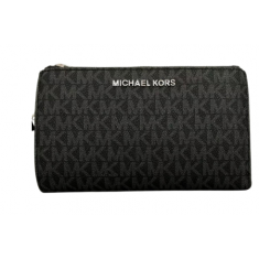 Michael Kors -  Jet Set Travel Double Zip Wallet - Black