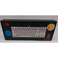 Share Red Dragon White RGB Kumara K552 Mechanical Keyboard Red Backlit Blue - NEW