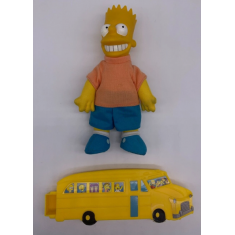 1990 BART SIMPSON - The Simpsons Soft Vinyl Doll + Pencil Cage