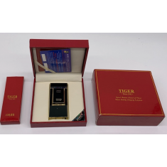 USB Electric Rechargeable Windproof Dual Arc Plasma Cigarette Lighter Tiger