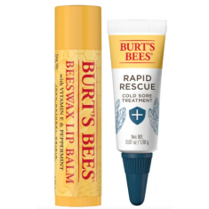 Burt`s Bees - Rapid Rescue Cold Sore Treatment & Original Beeswax Lip Balm