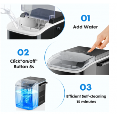 Maquina de Fazer Gelo - EAM-IM001-SS-SR