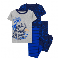 Carters - Pijamas 4 Pecas Dinossauro Cotton Blend