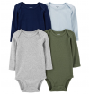 Carters - Kit 4 Body Manga Longa - Tamanho 6 Meses