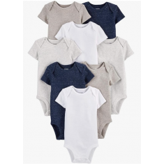 Simple Joy By Carters - Kit 8 Body Manga Curta - Tamanho 6-9 Meses
