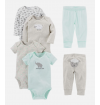Simple Joy By Carters - Kit 4 Body Manga Longa e 2 Calcas - Tamanho 6-9 Meses