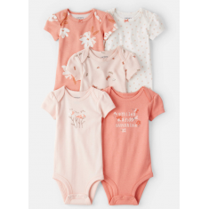 Carters - Kit 5 Body Infantil Girl - Tamanho 3 Meses