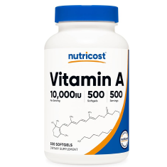 Nutricost - Vitamin A 10,000 IU - 500 Softgel - Exp 06/2027