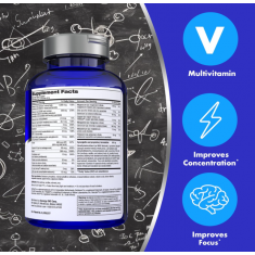 Focus Factor - Brain Supplement Multivitamin Improve Memory and Clarity Boost Concentration - 180 Tablets - Exp 07/2027