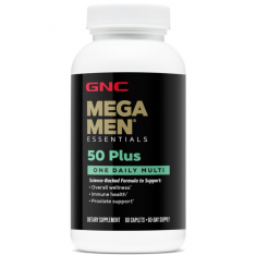 GNC - Mega Men 50 Plus Multivitamin - 60 Caps - Exp 06/2026