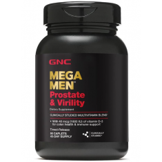 GNC - Mega Men Prostate and Virility Multivitamin - 90 Caps - Exp 05/2026