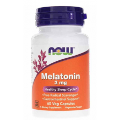 NOW Foods - Melatonin 3 Mg - 60 Caps - Exp 05/2028